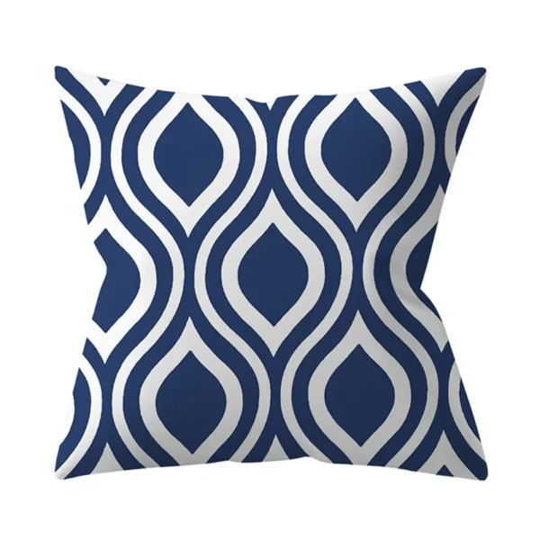 Navy Blue Mandala Nordic Geometric Pillowcase 45x45 Cushion Cover Decorative Pillow Sofa  Home Decor Polyester - Image 8
