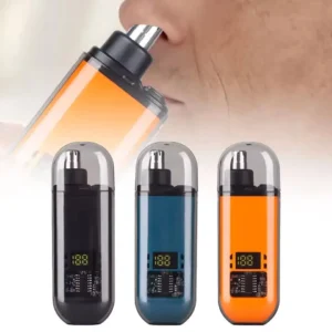 2 In 1 Portable Electric Nose Hair Trimmer USB charging Nose Ears Hair Eyebrow Trimmer for Men Rechargeable Painless set