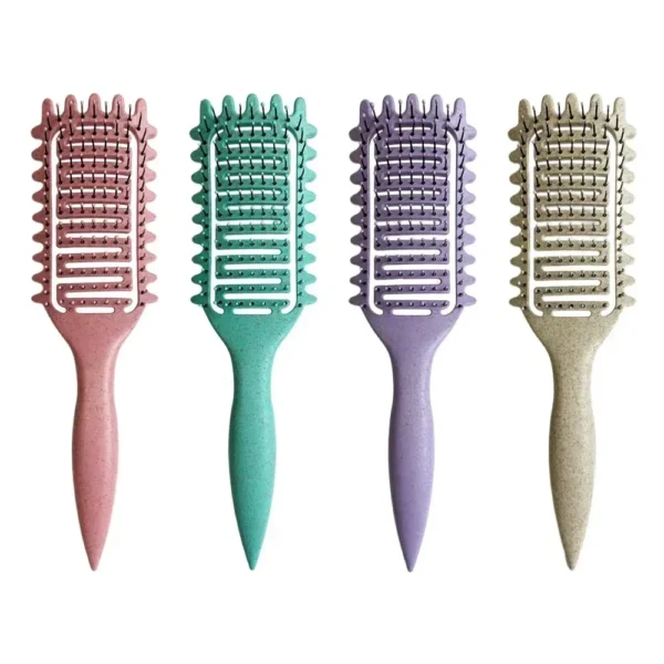 Curl Define Styling Brush Hollow Boar Bristle Detangling Hair Brush Tangled Hair Comb Shaping Defining Curls Hair Styling Tools - Image 3