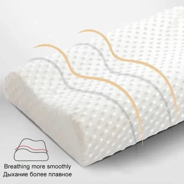 Long Pillow Memory Foam Bedding Pillow Neck Protection Slow Rebound Shaped Maternity Pillow For Sleeping Orthopedic Pillows - Image 3