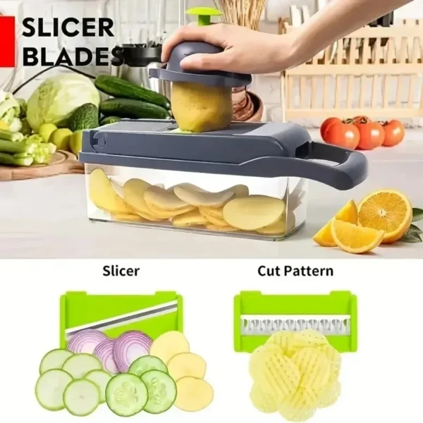 Multifunctional Vegetable Chopper Handle Food Grate Food Chopper Vegetable Slicer Dicer Cut 14/16 in 1 Kitchen Items Cocina - Image 4