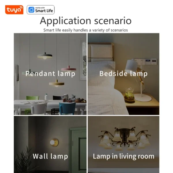 Bluetooth Remote Control LED Night Light Bulb E27 RGB 220V 15W Dimmable LED Lamp For Bedroom Decor Work With Tuya Smart Life APP - Image 4