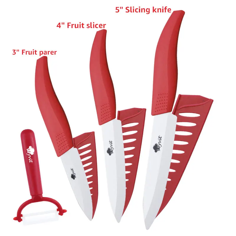 Ceramic Knives Set for Kitchen Unit 3 4 5 6 Inch Utility Fruit Slicing Peeler with Sheath Black Zirconia Blade Bread Chef Knife 35 Ceramic Knives Set for Kitchen Unit 3 4 5 6 Inch Utility Fruit Slicing Peeler with Sheath Black Zirconia Blade Bread Chef Knife - Image 35