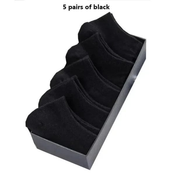 5/10 Pairs Women Socks Breathable Sports socks Solid Color Boat socks Comfortable Cotton AnkleSocks White Black - Image 12
