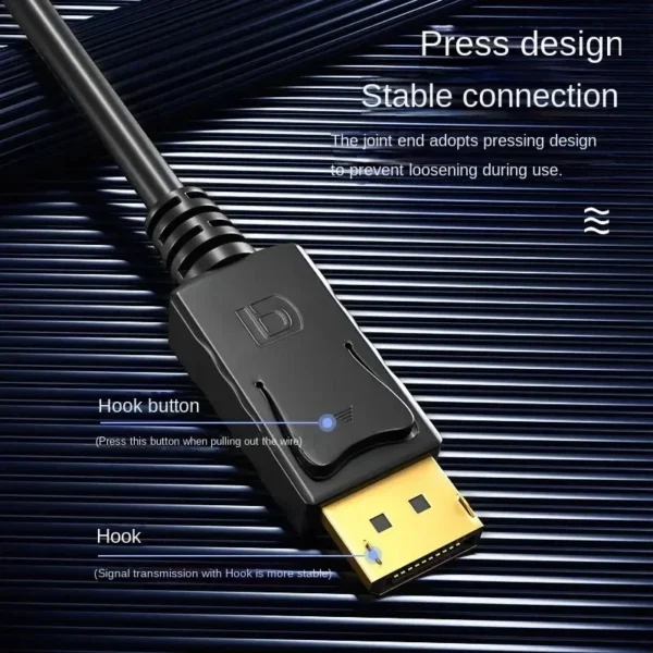 1.8M Dp to HDMI-Compatible Cable 4K HD Adapter Display Cable Computer Monitor Cable Converts Large Dp to HDMI-Compatible - Image 2
