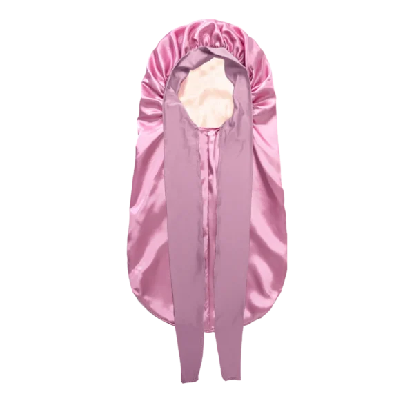Extra Large Hair Long Silk Bonnet Cap With Elastic Satin Hair Band Comfortable Head Cover Night Sleep Hat For Sleeping Shower - Image 7