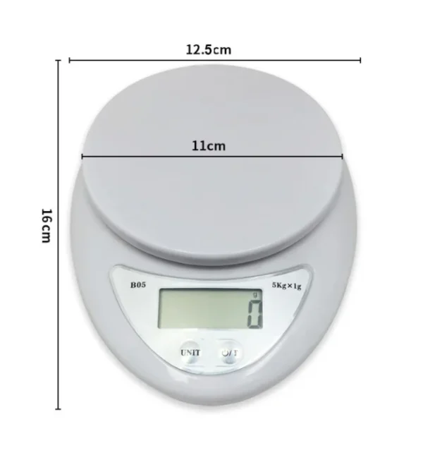 1pc 5kg Portable Digital Scale Scales Food Balance Measuring Weight Kitchen LED Electronic Scales - Image 2