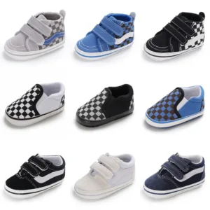 Newborn Baby Boy Shoes Pre-Walker Soft Sole Pram Shoes Baby Shoes Spring/Autumn Canvas Sneakers Bebes Trainers Casual Shoes
