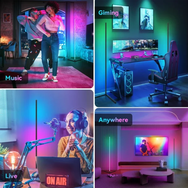 Floor Lamp Plastic 105cm Floor Lamps For Living Room Decor Led Lamp 5w/36v Rgb Lights Smart Bedroom Home Nordic Minimalist Light - Image 6