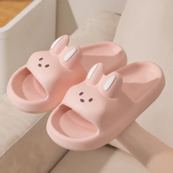 Cartoon Rabbit Slippers Soft Thick Sole Cute Slides Women Men Couples Summer Beach Sandals Bathroom Shower Non Slip Shoes - Image 5