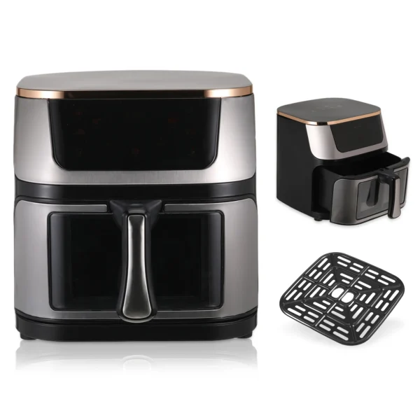 Air Fryer 12L Stainless Steel Visible Large Capacity Electric Oven Touch Screen Multifunctional Electric Fryer EU Plug - Image 16