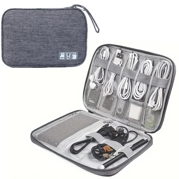 1 Waterproof Digital Accessory Storage Bag, USB Flash Drive Portable Storage Bag, Data Cable, Charger Digital Storage Bag - Image 7