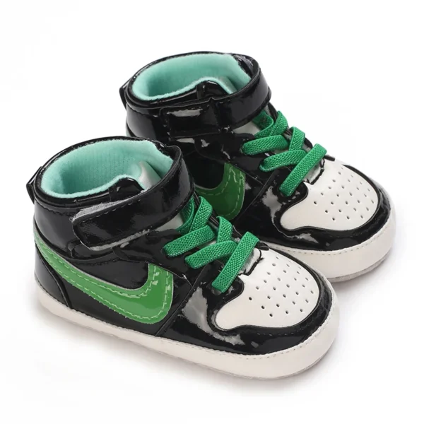 0-18M New Baby Shoes With High top Sports PU Leather Multi-color Soft Cloth Sole First Walker Casual Sports Shoes Suitable For - Image 11