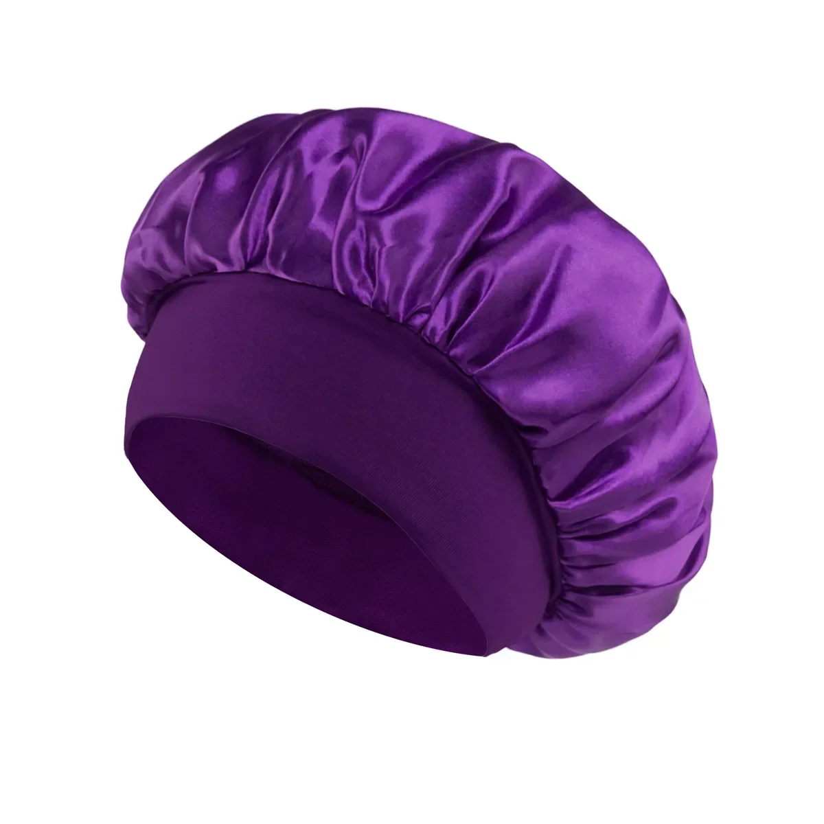 Women Satin Bonnet Hair Bonnet for Sleeping Hair Care Silk Bonnets Solid Wide-brimmed Sleeping Hat with Elastic Soft Band 8 Women Satin Bonnet Hair Bonnet for Sleeping Hair Care Silk Bonnets Solid Wide-brimmed Sleeping Hat with Elastic Soft Band - Image 8
