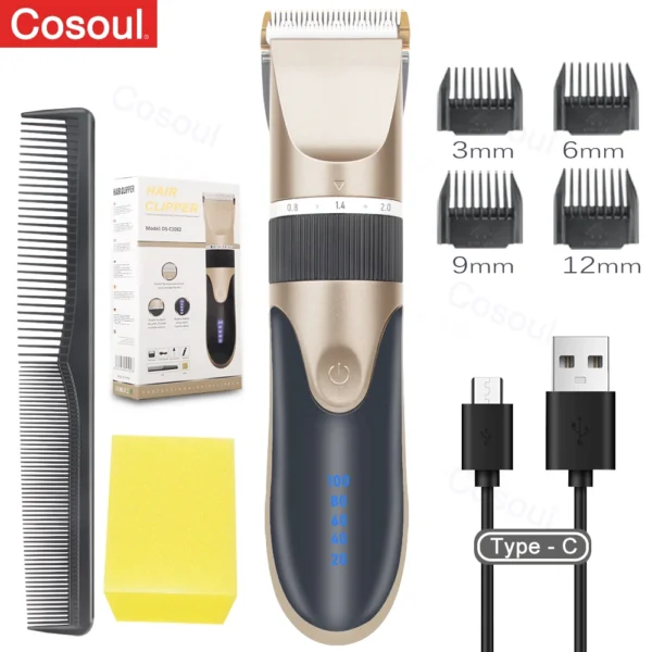 Hair Clipper Electric Barber Hair Trimmers For Men Adults Kids Cordless Rechargeable Hair Cutter Machine Professional - Image 8