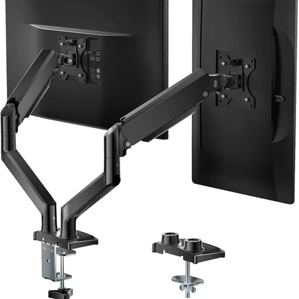 Dual Monitor Mount For 13″–34″ Screens, Adjustable Dual Monitor Stand, With 180° Swivel, Tilt, 360° Rotation For Home Office - Image 7