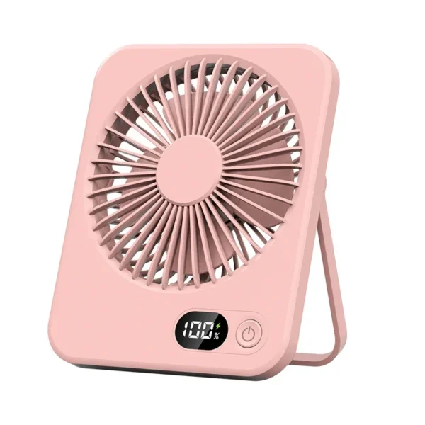 USB-C Desktop Mini Fan 5-Speed Adjustable Air Circulator Portable Standing Fan LED Display For Office Home Travel Dorm Quiet - Image 8
