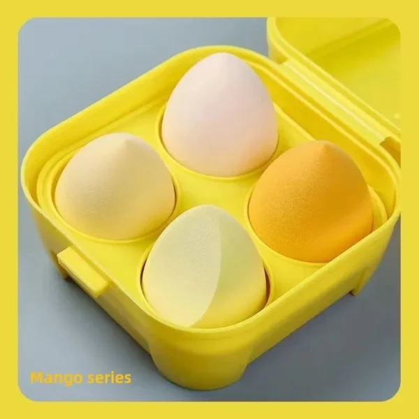 4-Pack Multifunctional Beauty Blenders, for Foundation, Cream & Liquid Cosmetics, Ultra-Soft Makeup Sponges with Storage Case - Image 15