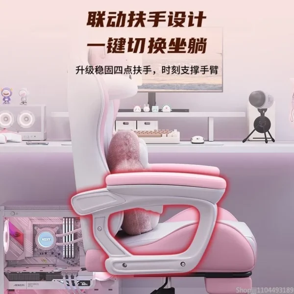 Charming Ergonomic Chair for Students, Comfortable Long Sitting, Adjustable Home Office Gaming Seat - Image 6