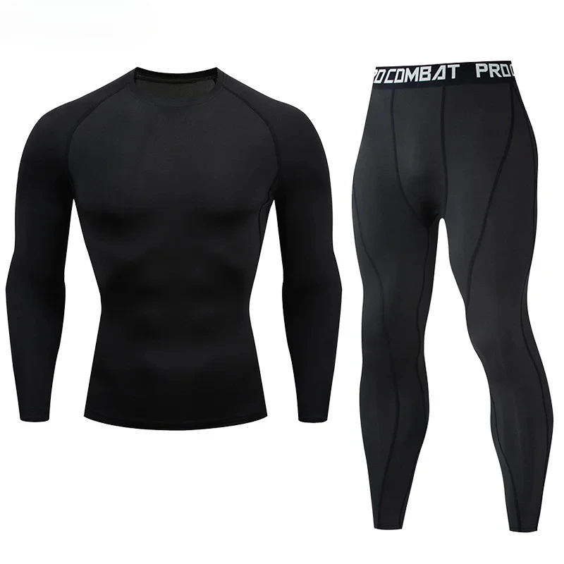 2pcs Men Compression Sportswear Suit Elastic Training Sports Yoga Sets Workout Jogging Fitness Clothing Tracksuit Pants Sporting 9 2pcs Men Compression Sportswear Suit Elastic Training Sports Yoga Sets Workout Jogging Fitness Clothing Tracksuit Pants Sporting - Image 9