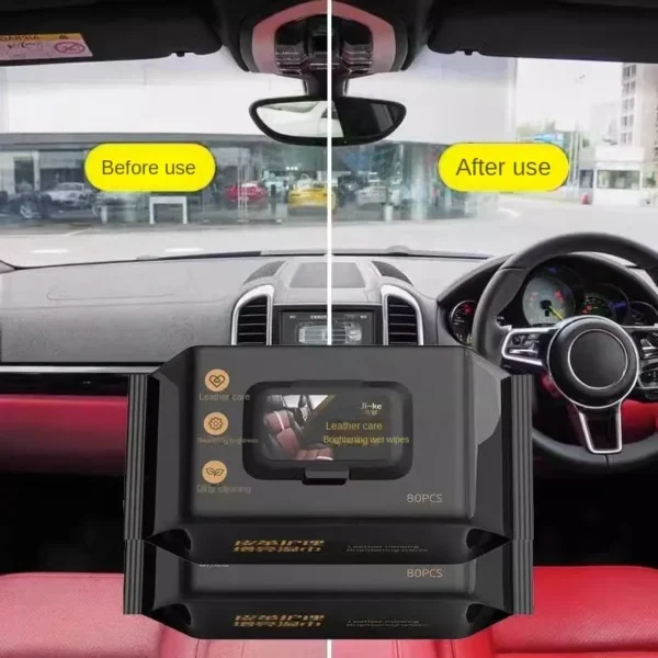 Car interior cleaning wipes Car watch plate plastic leather seat special decontamination coating care car polishing artifacts Au - Image 4