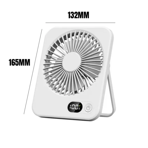 USB-C Desktop Mini Fan 5-Speed Adjustable Air Circulator Portable Standing Fan LED Display For Office Home Travel Dorm Quiet - Image 6