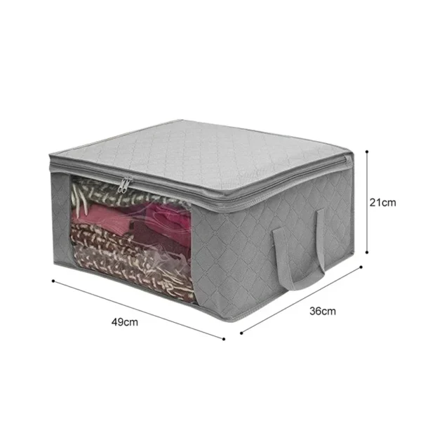 Large Capacity Clothing Storage Box Folding Non Woven Fabric Quilts Clothes Organizer Case With Zipper Organiseurs De Rangement - Image 7
