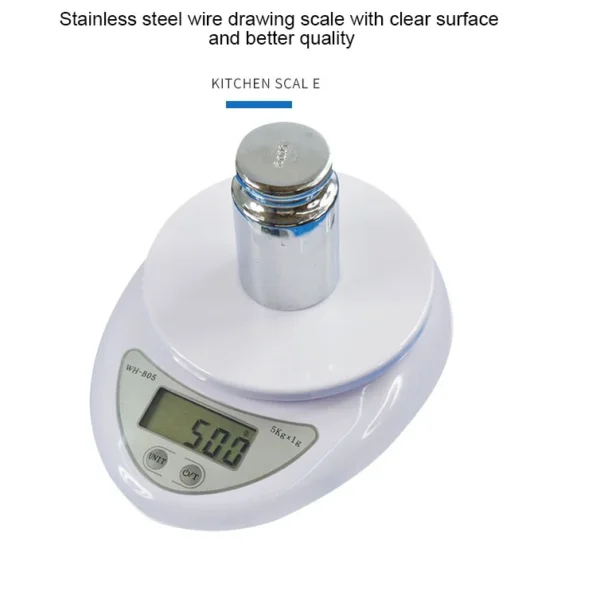 1pc 5kg Portable Digital Scale Scales Food Balance Measuring Weight Kitchen LED Electronic Scales - Image 4