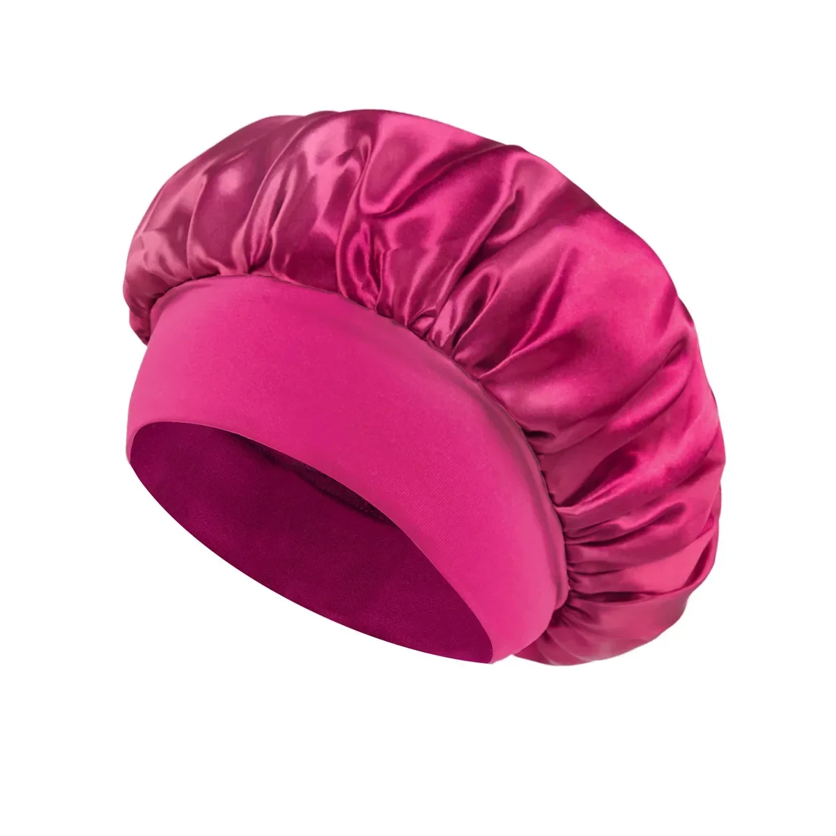 Women Satin Bonnet Hair Bonnet for Sleeping Hair Care Silk Bonnets Solid Wide-brimmed Sleeping Hat with Elastic Soft Band 14 Women Satin Bonnet Hair Bonnet for Sleeping Hair Care Silk Bonnets Solid Wide-brimmed Sleeping Hat with Elastic Soft Band - Image 14