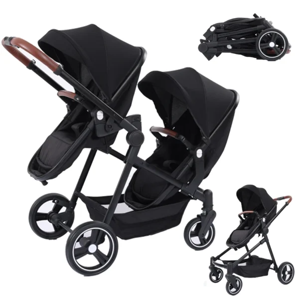 Twin Stroller, Can Be Taken on Board An Airplane, Versatile Foldable Stroller That Can Be Detached Into A Lightweight Stroller - Image 3