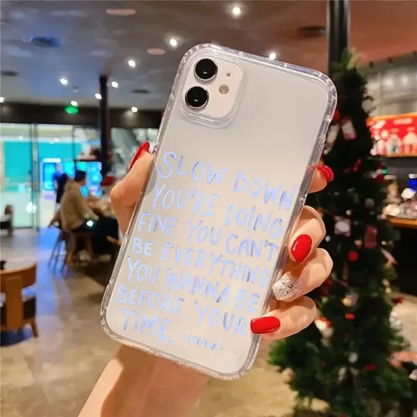 Inspirational Quote Aesthetic Clear Phone Case For iPhone 17 16 Pro Max Cases iPhone 15 14 13 12 11 XS XR 7 8 Plus Acrylic Cover - Image 4