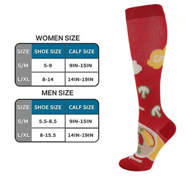 58 Styles 3 Pairs/Pack Compression Socks Knee High 30MmHg  Women Men Sports Socks Edema Diabetes Varicose Veins Running Socks - Image 2