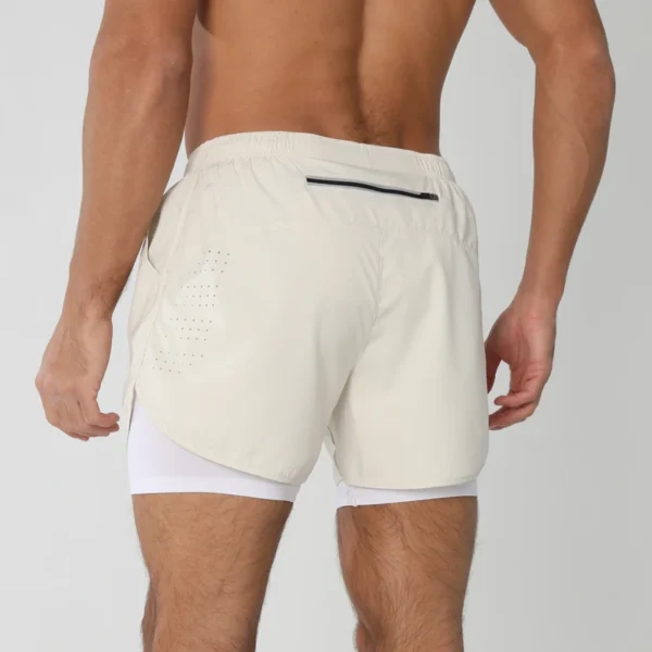 New men's running double-layer shorts quick-drying fitness 2-in-1 shorts men's sports workout training bodybuilding shorts male - Image 11