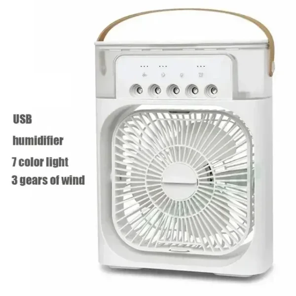 Home - Friendly Portable Fan Air Conditioner: 3 - in - 1 Design with Humidifier USB Electric LED Night Light - Image 9