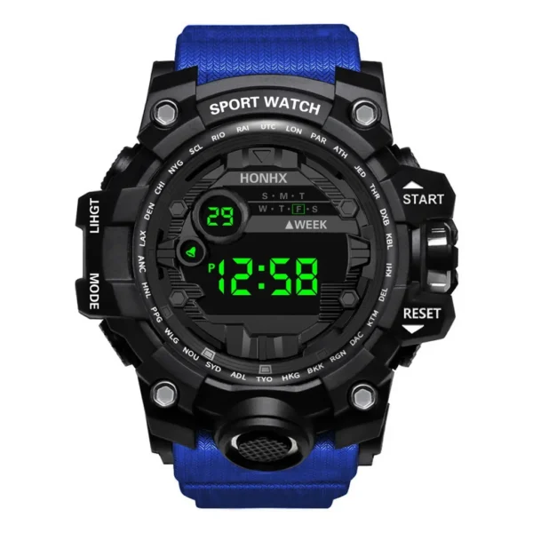 Y12 Men's Watches Big Dial LED Digital Watch Multifunction Men Sports Watch Alarm Clock Stopwatch Fitness Electronic Wristwatch - Image 7