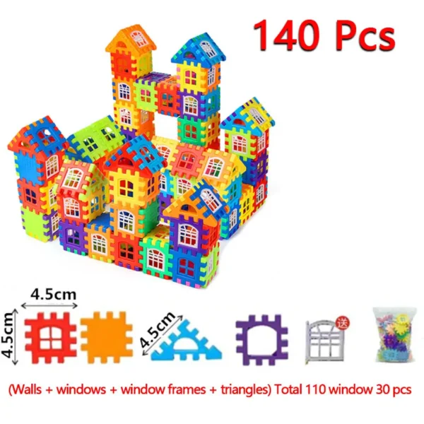 Kids House Building Blocks STEM Educational Toys Creative Construction Play Set for Children Interactive Parent-Child Activity - Image 11
