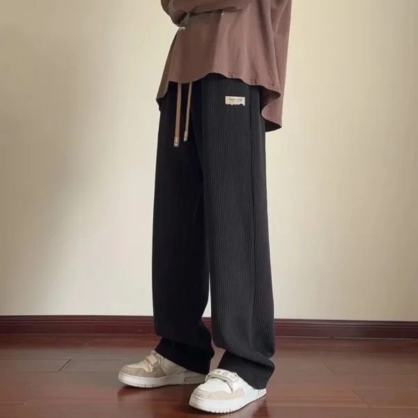 Corduroy Casual Pants For Men 2024 Spring Autumn New Style American Fit Loose Fit Leg Sweatpants Skin Sense Straight Leg Pants - Image 7