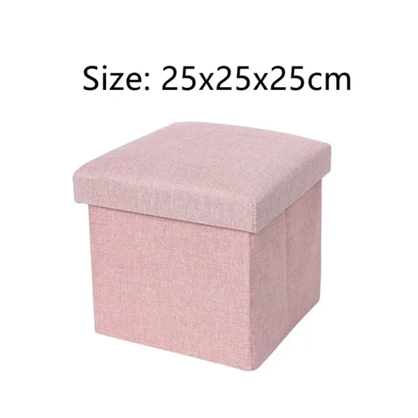 Multifunctional Folding Storage Stool, Foldable Foot Rest Stool, Large Capacity Organizer Stool, Collapsible Storage Ottoman Box - Image 12