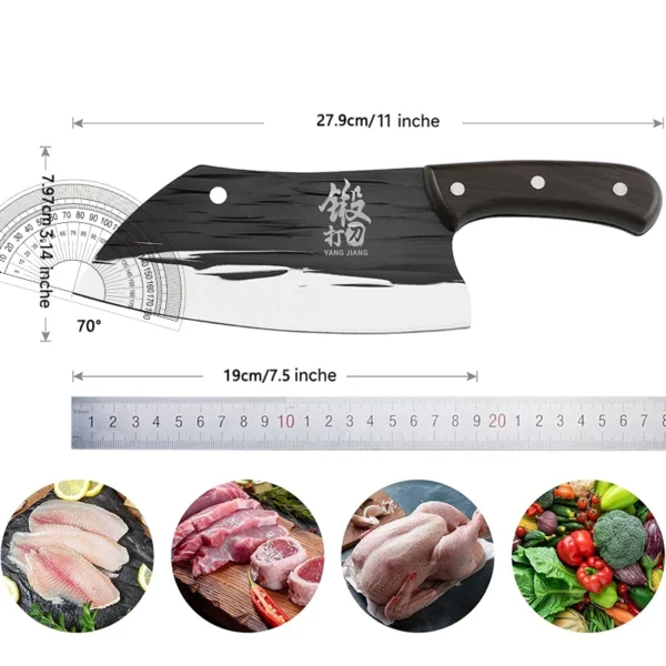 Stainless steel forged kitchen knife, multifunctional kitchen knife, vegetable and meat kitchen cutting tool U9195 - Image 6