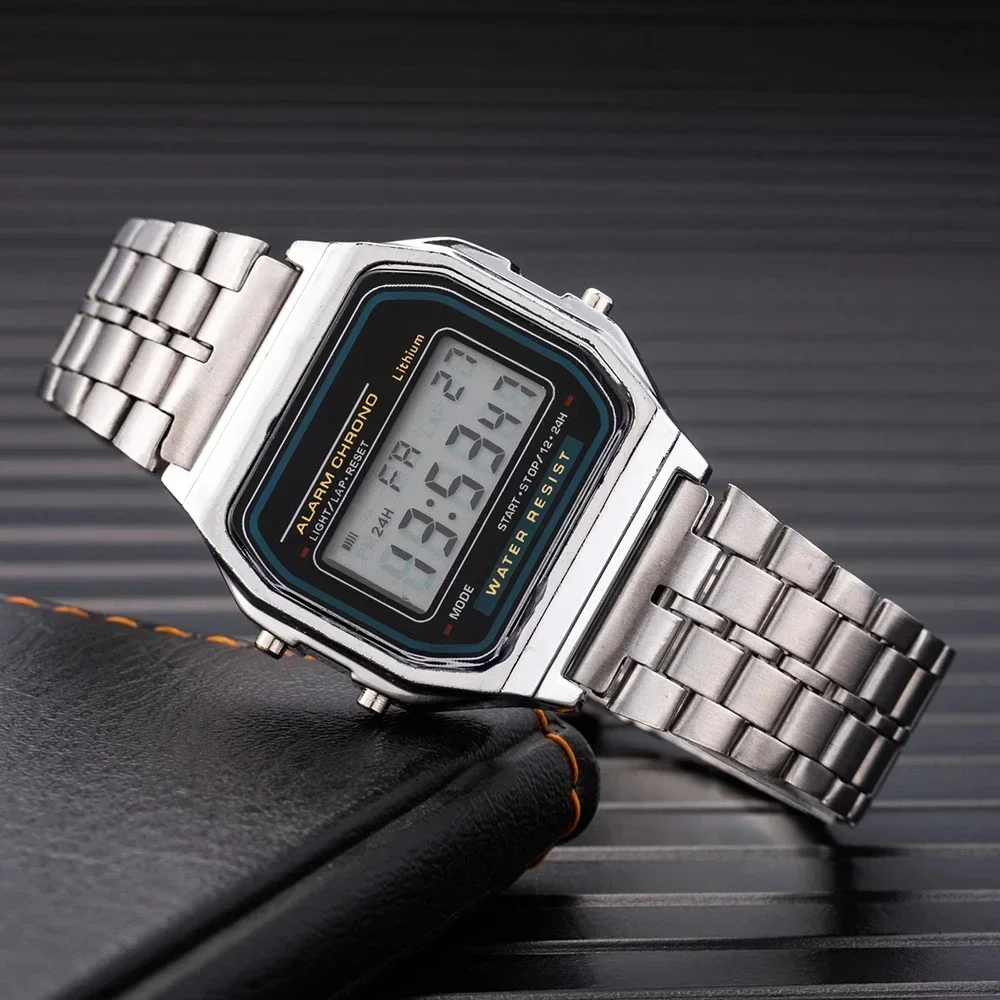 Retro Square Electronic Watches Digital Display Women Men Watch Rose Gold Silver Luxury Ladies Wristwatches Relojes Para Mujer 7 Retro Square Electronic Watches Digital Display Women Men Watch Rose Gold Silver Luxury Ladies Wristwatches Relojes Para Mujer - Image 7