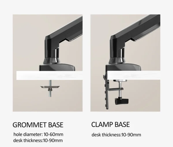 NB NEW F160 gas spring 17"-27"30" Dual Monitor Holder Arm desktop 360 rotate computer holder 2-9KG Monitor bracket USB3.0 port - Image 5