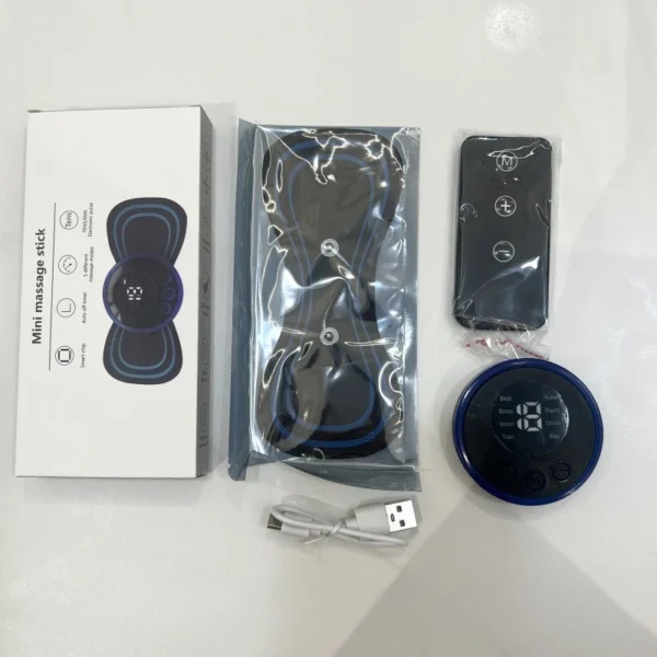 Portable Electric Intelligent Mini Neck Massager Patch for Back and Shoulder Massager With Pad and Remote - Image 7
