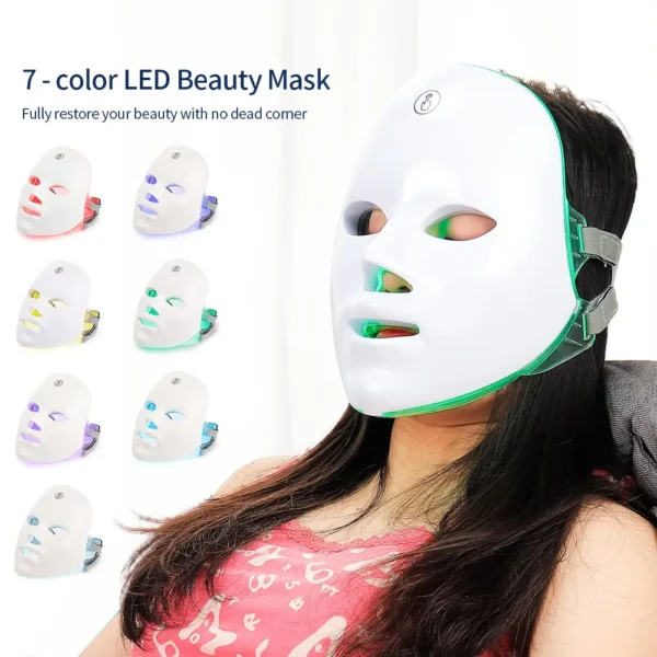 7 Color Wireless Light Therapy Mask Anti-aging Acne Spot Scar Removal Smooth Wrinkles Facial Beauty Daily Skin Care Led Mask - Image 2