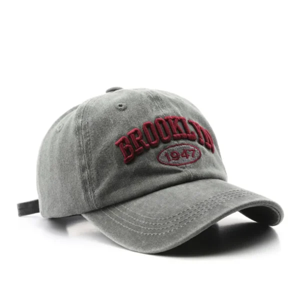 Retro brooklyn Letter Embroidery Baseball Caps Spring Summer Men Women Cotton Adjustable Casual Hat Hip Hop Streetwear Sun Hats - Image 8