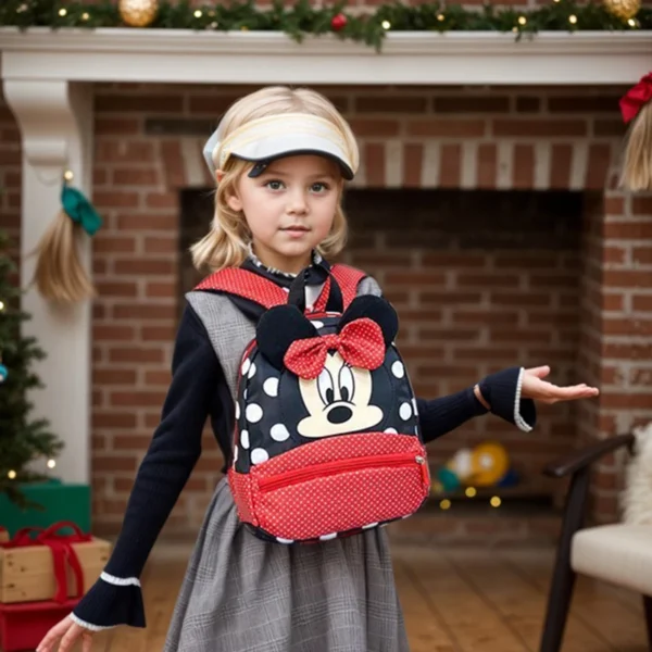 Disney New Backpack 2025 Minnie Schoolbag For Kids Cartoon Kindergarten Schoolbag Kawaii Pink Backpack As a Gift For Children - Image 6