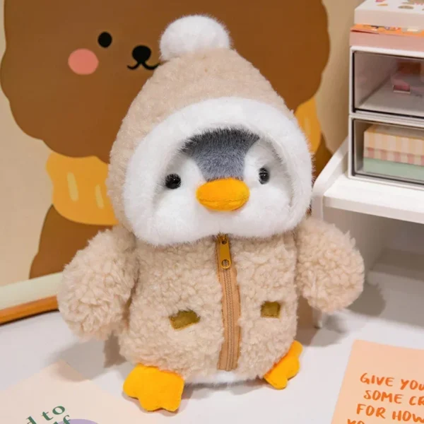 New Cute Penguin Plush Toy Baby Comforting Sleep Doll Fluffy Penguin Wearing Clothes Hats Stuffed Animal Pillow Birthday Gifts - Image 8