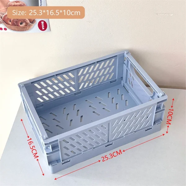 Foldable Storage Box with Handles Collapsible Crate for Toys, Cosmetics & Desk Organization - Image 15