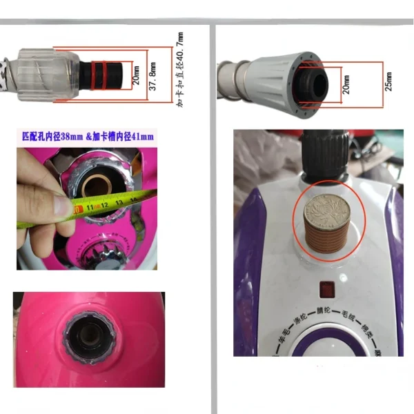 Garment steamer air hose with Brush Spray Universal Garment Steamer Parts for Garment Steamer Pipe Hose Nozzle accessories - Image 4