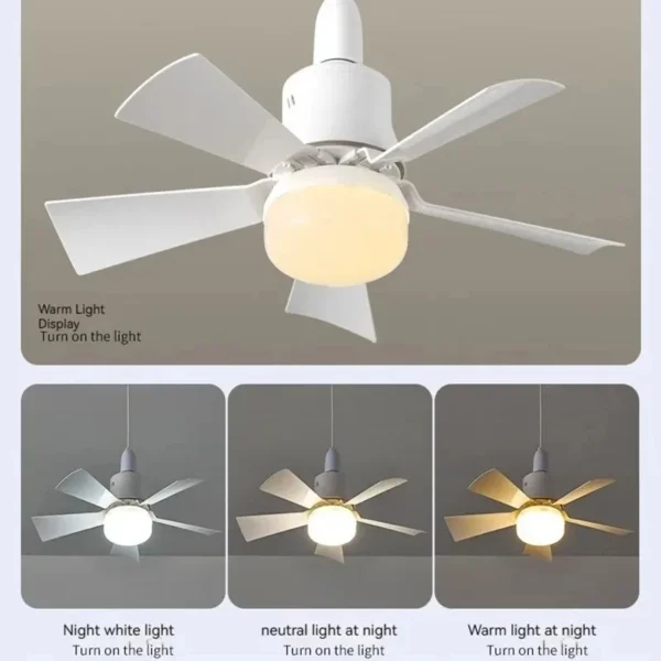 Ceiling Fan LED With Light Remote Control Dimmable 30W E27 Base Modern Smart Wireless Fans Lighting For Bedroom and Living Room - Image 4