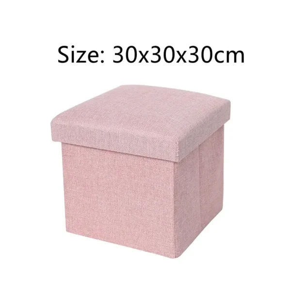 Multifunctional Folding Storage Stool, Foldable Foot Rest Stool, Large Capacity Organizer Stool, Collapsible Storage Ottoman Box - Image 8